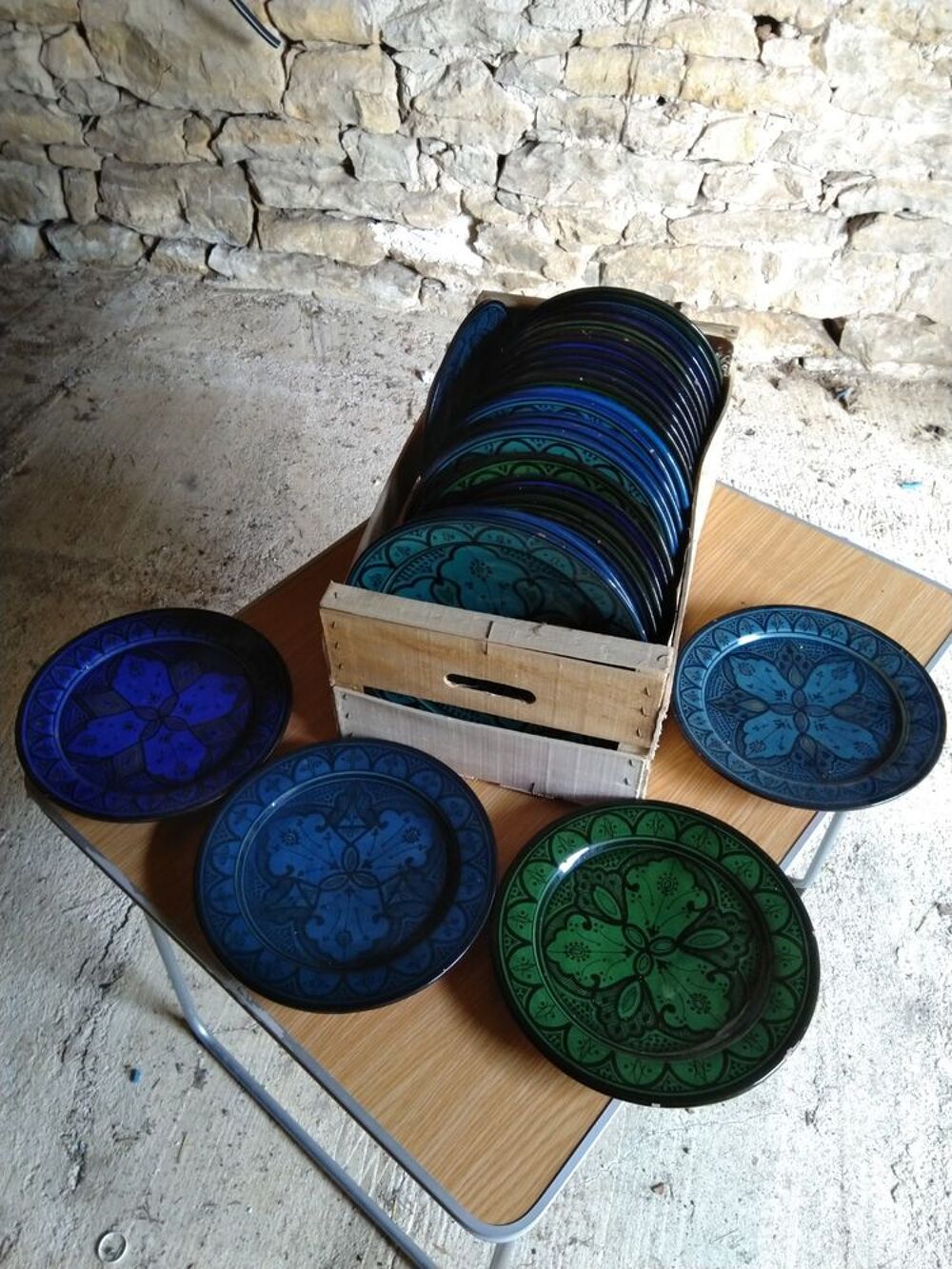 lot belles assiettes marocaines Cuisine