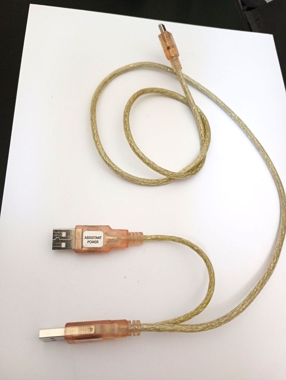 cable adaptateur double usb m&acirc;le vers mini usb Matériel informatique