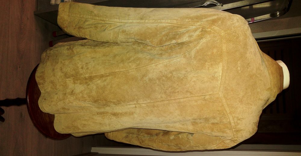 veste beige en daim Vêtements