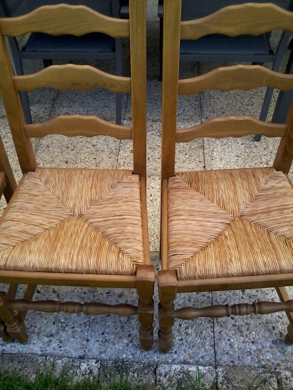 Lot de 4 Chaises Dessus Paille Meubles