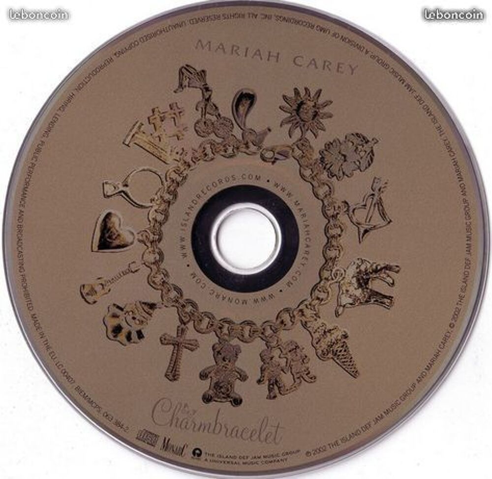 Cd Mariah Carey Charmbracelet (etat neuf) CD et vinyles