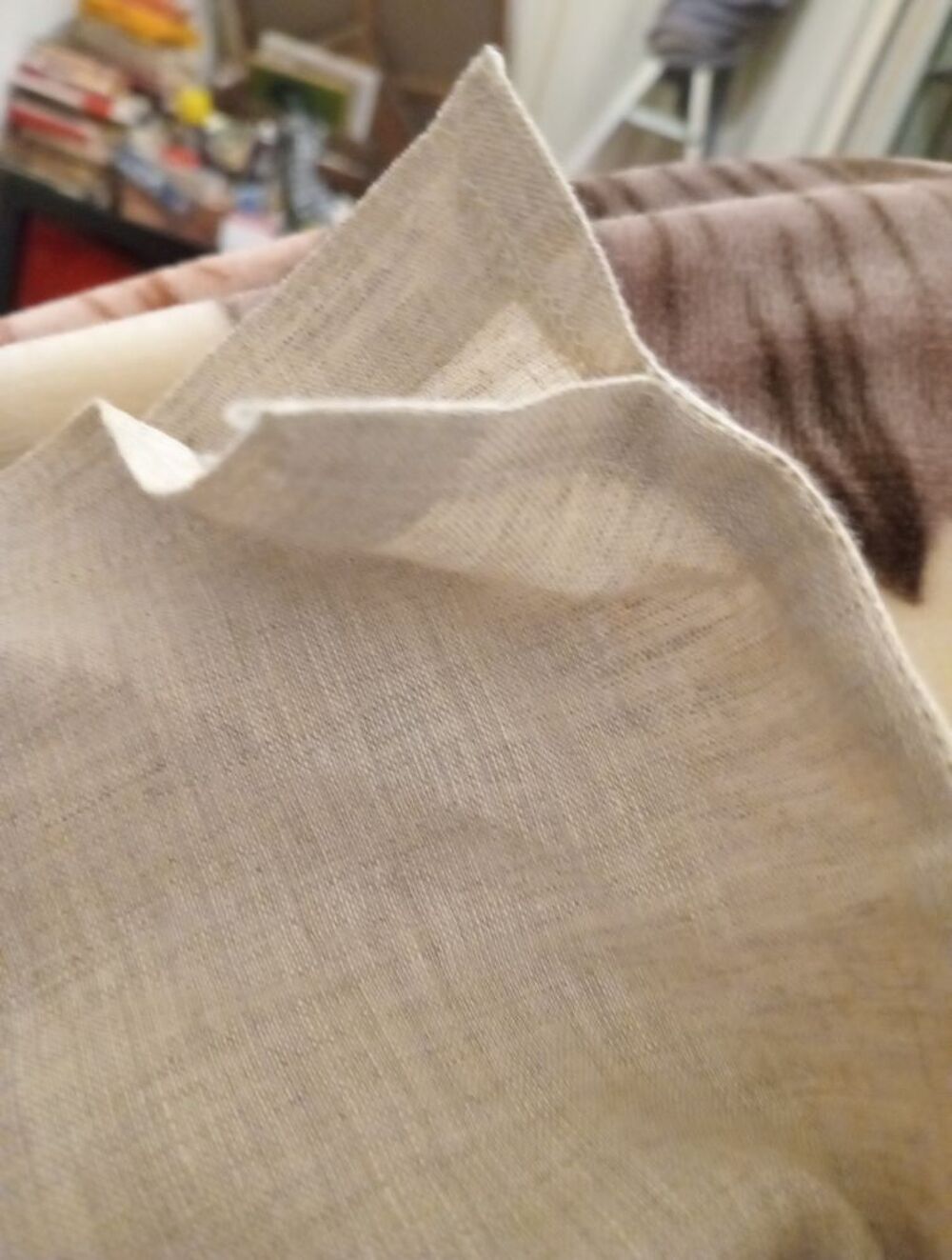 Chemisier Vintage Autre Ton 100% Lin T44 Vêtements