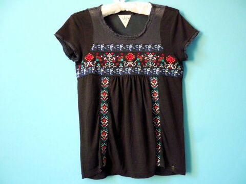 Blouse Fille IKKS 12 ans noir MC collection �t� TBE 10 Brienne-le-Ch�teau (10)