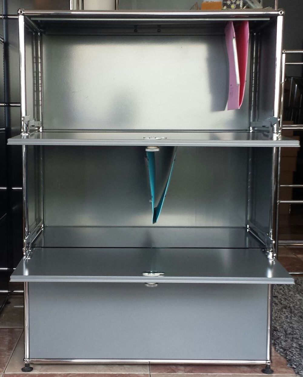 highboard rangement classement usm haller gris anthracite Meubles
