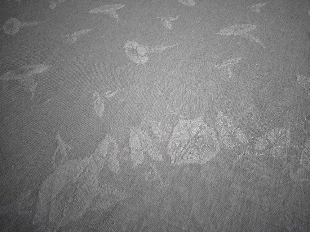 Ancienne nappe damass&eacute;e 1900 D�coration