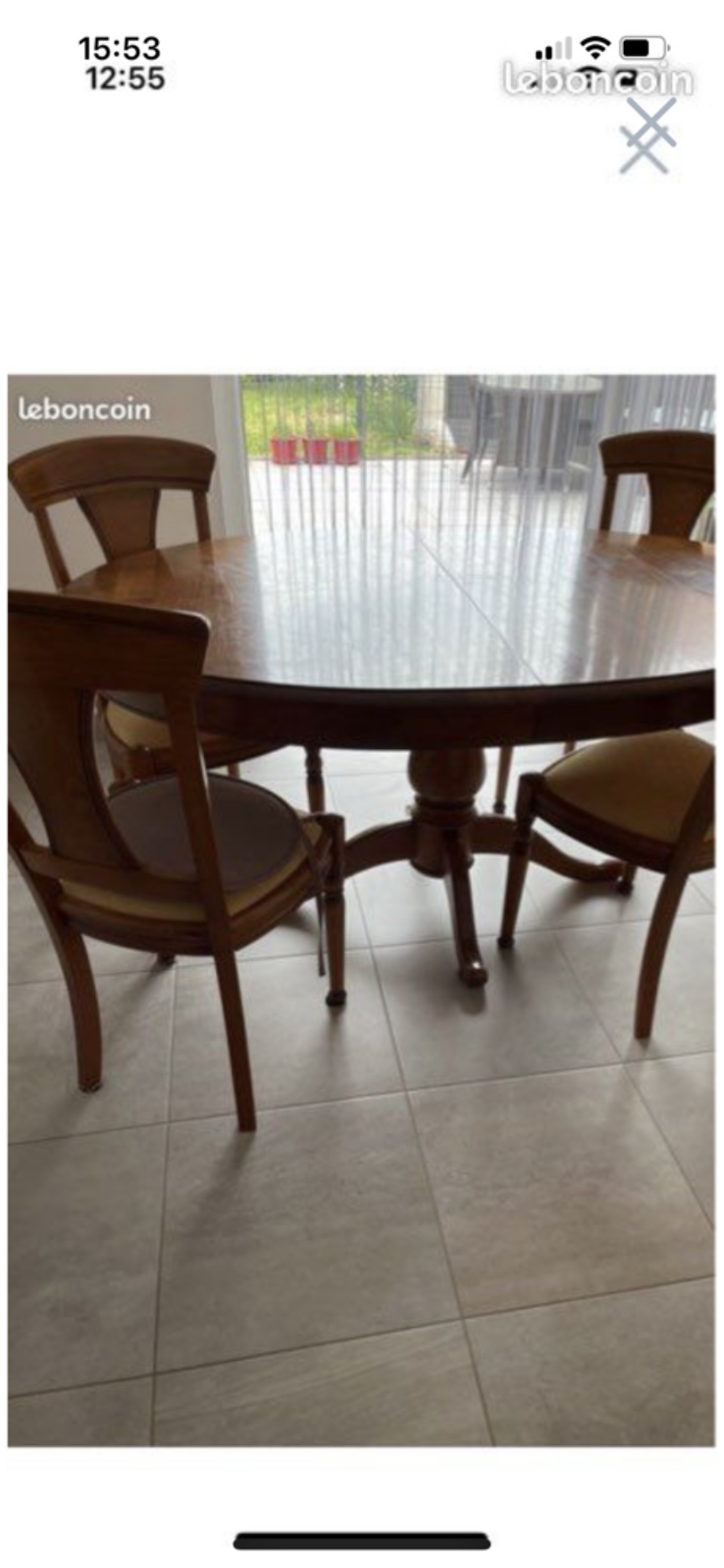 Table extensible bois merisier Meubles