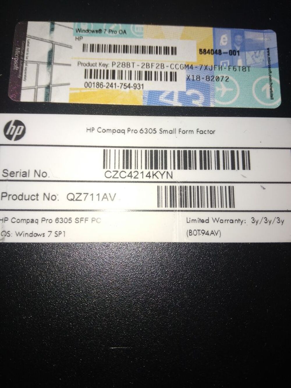 unit&eacute; centrale hewlett packard compaq pro 6305 Matriel informatique