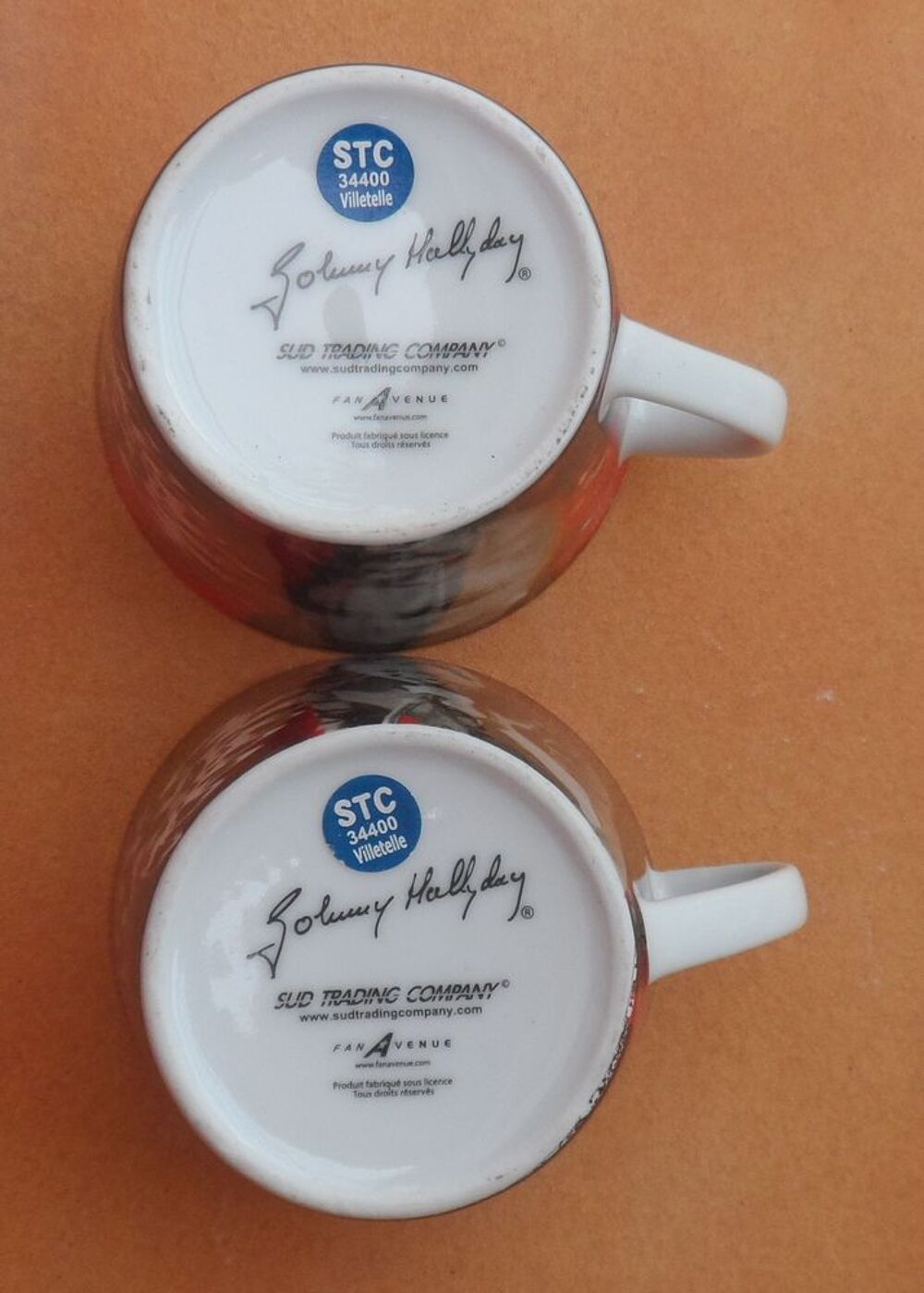 Johnny Hallyday, tasses, sous- tasses et cuill&egrave;res - neufs 