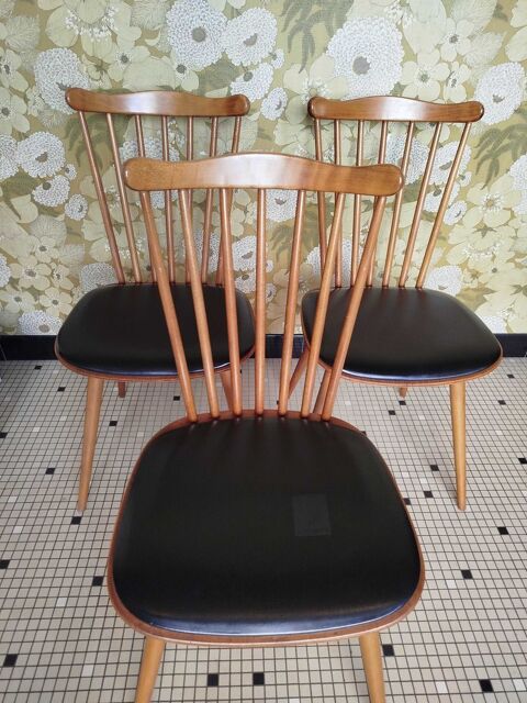 Lot de 3 chaises Baumann (TBE) 180 Ay (51)