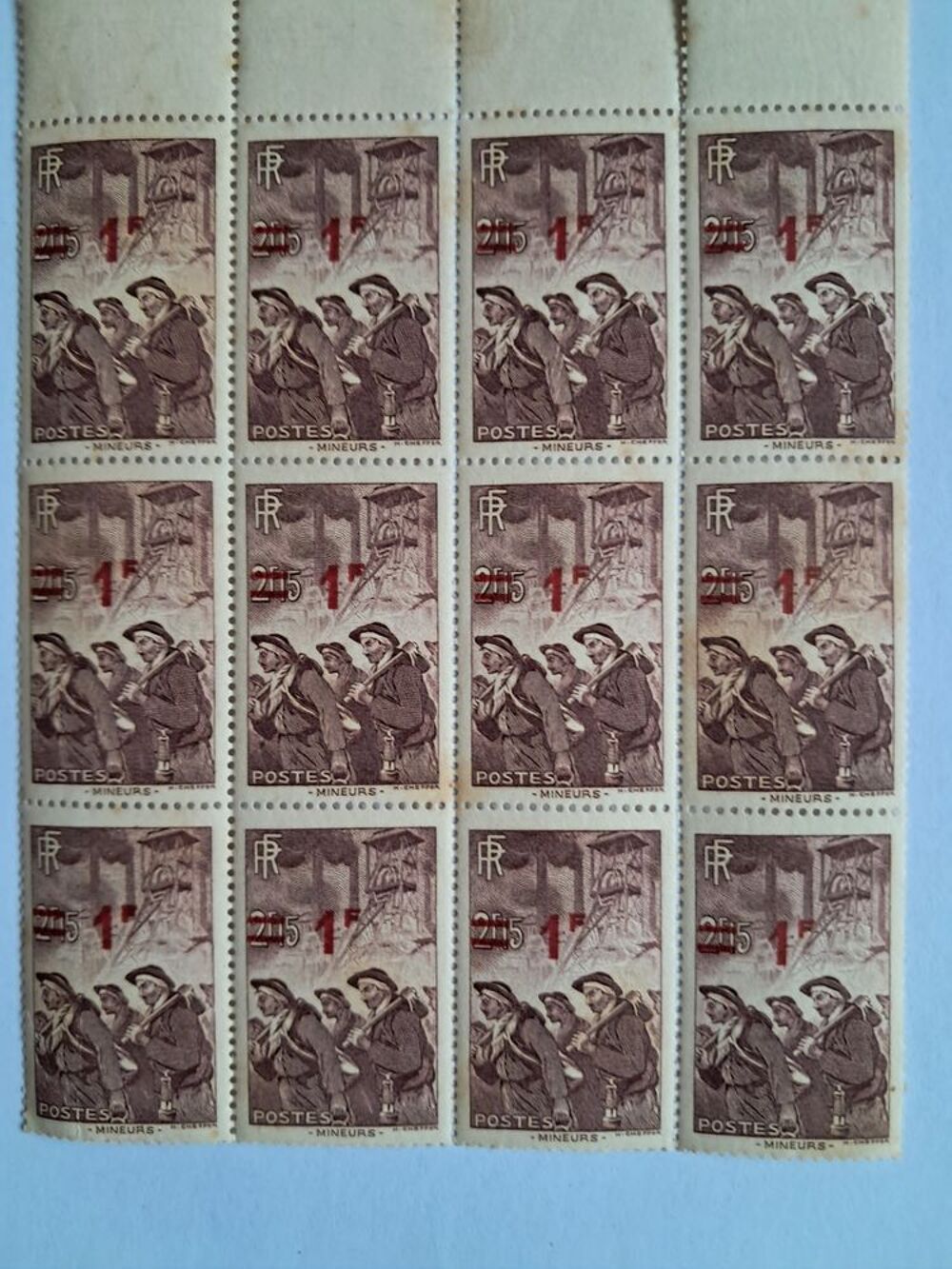 TIMBRE REPRESETANT MINEURS 1938 