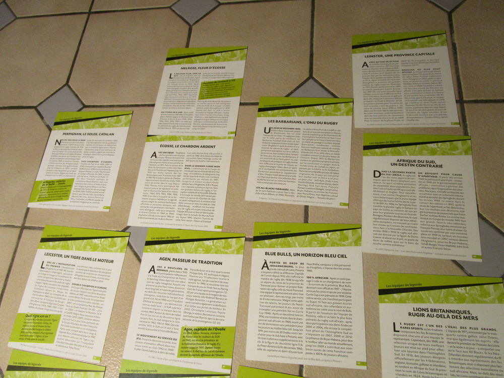 LOT CARTE FICHE DE COLLECTION RUGBY"TOULOUSE-AUSTRALIE ECT.. 