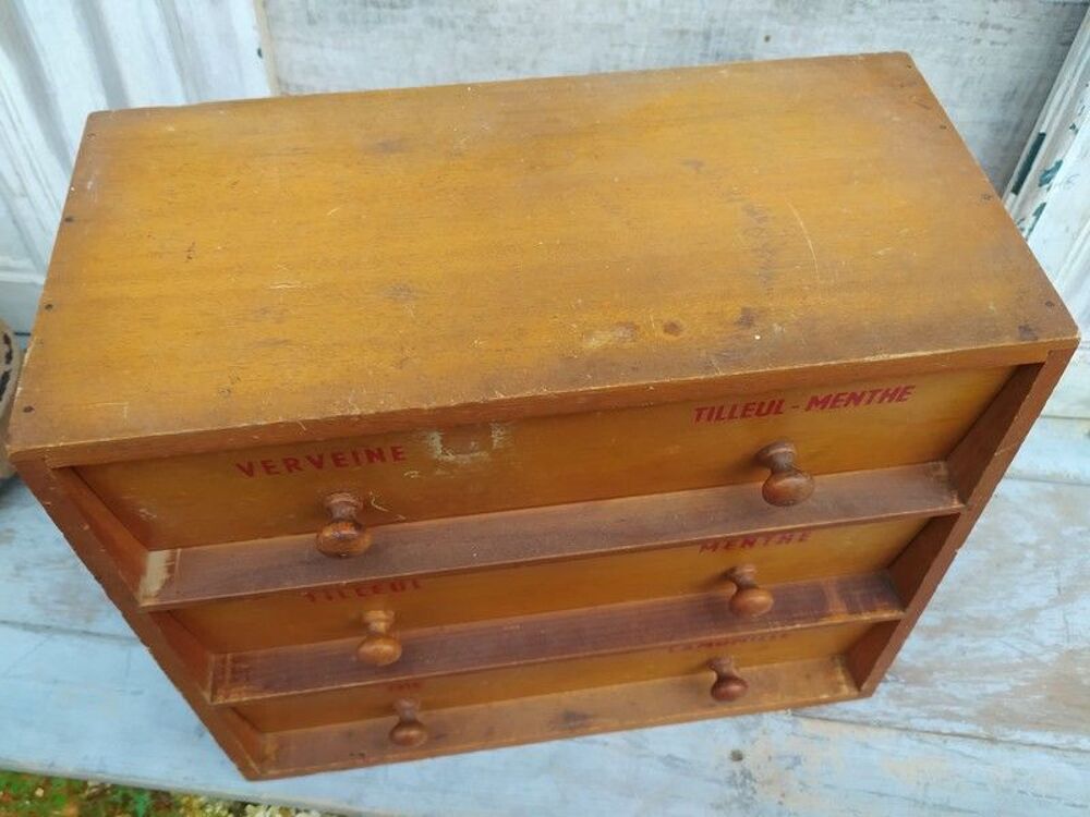 Petit Meuble de M&eacute;tier &agrave; Tiroirs Th&eacute; Tisane Vintage Meubles