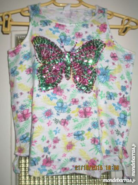 Fille tee shirt/tunique Zara Kids 12 A papillon paillet 3 Limeil-Brvannes (94)