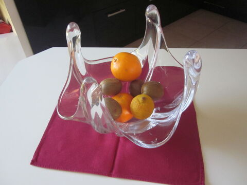 Ancienne coupe à fruits en verre . 22 Saubion (40)