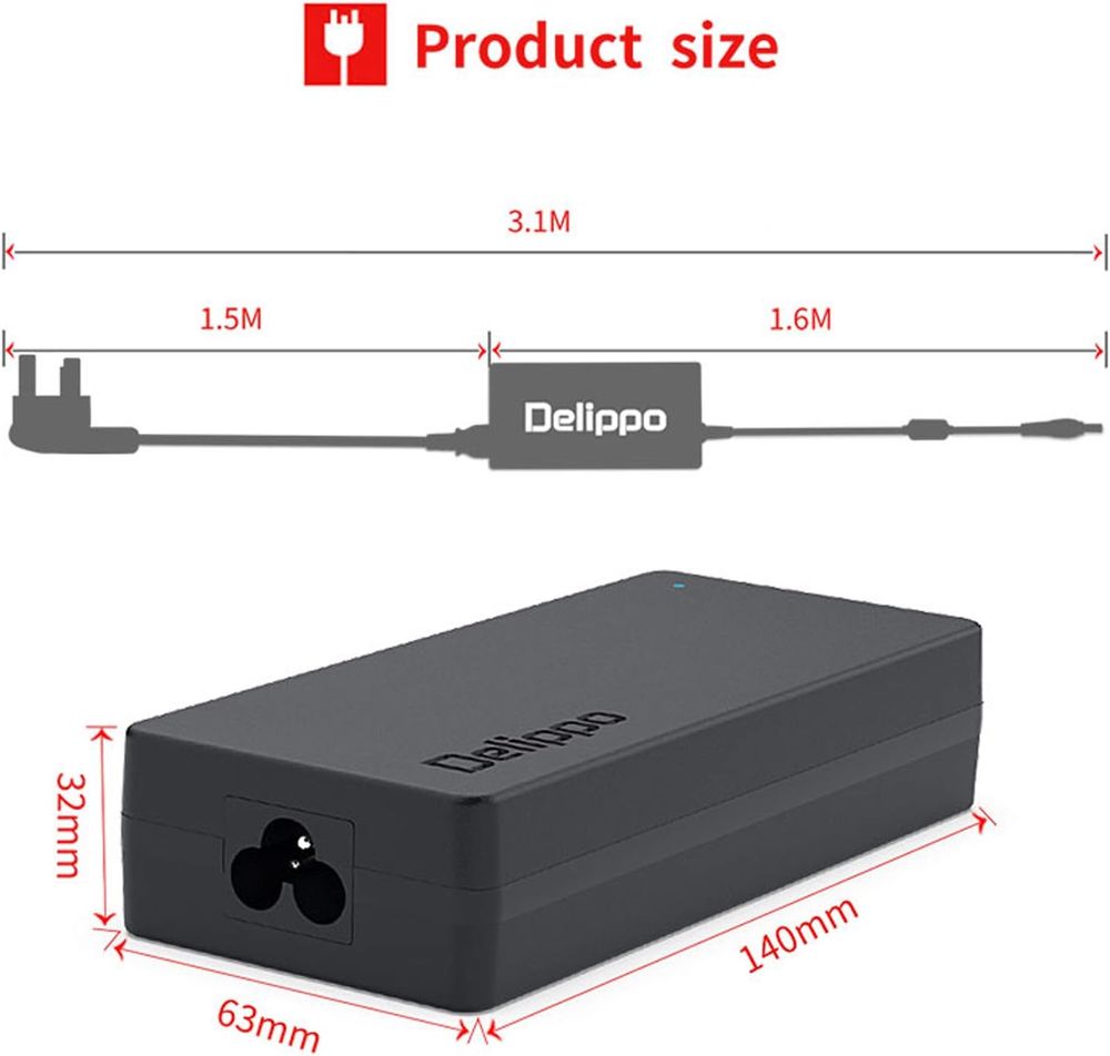 Delippo&reg; 120W 19.5V 6.15A AC Adaptateur Chargeur pour MSI... Matériel informatique