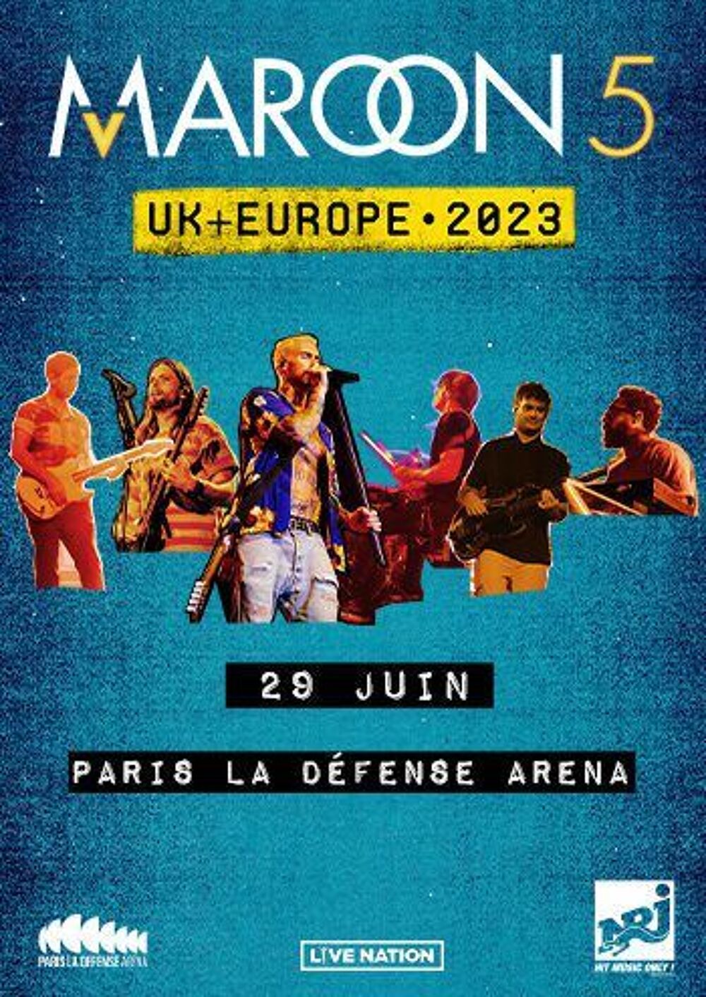 2 billets fosse Maroon 5 La Defense Arena 29 juin 2023 Billetterie