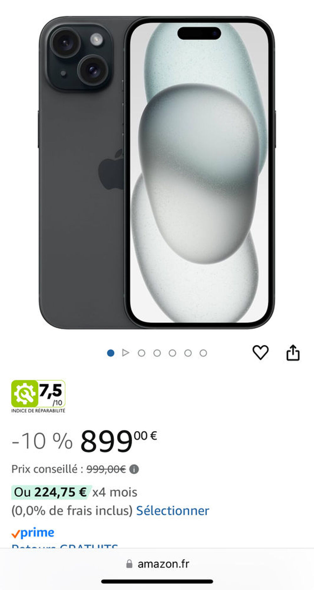 IPhone 15 256G neuf Téléphones et tablettes