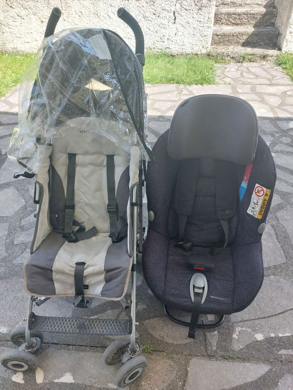 Si&egrave;ge B&eacute;b&eacute; isofix + poussette Puériculture