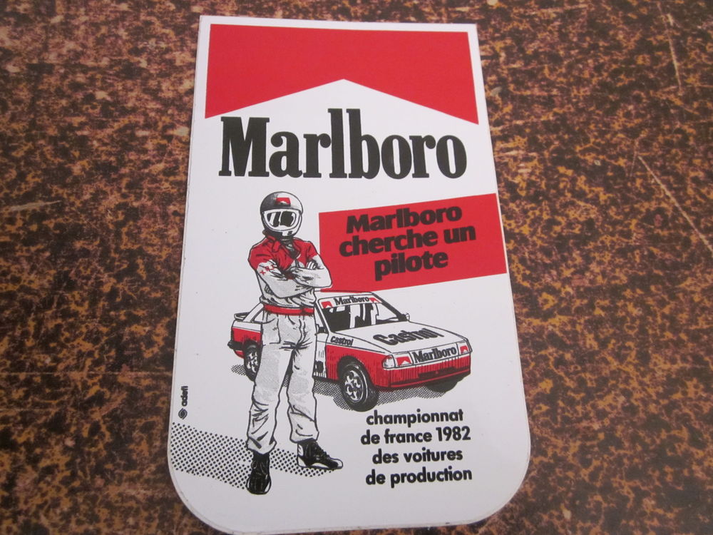 Autocollant Vintage MARLBORO - LOOK SKI SÉCURITÉ - Original Jamais Collé