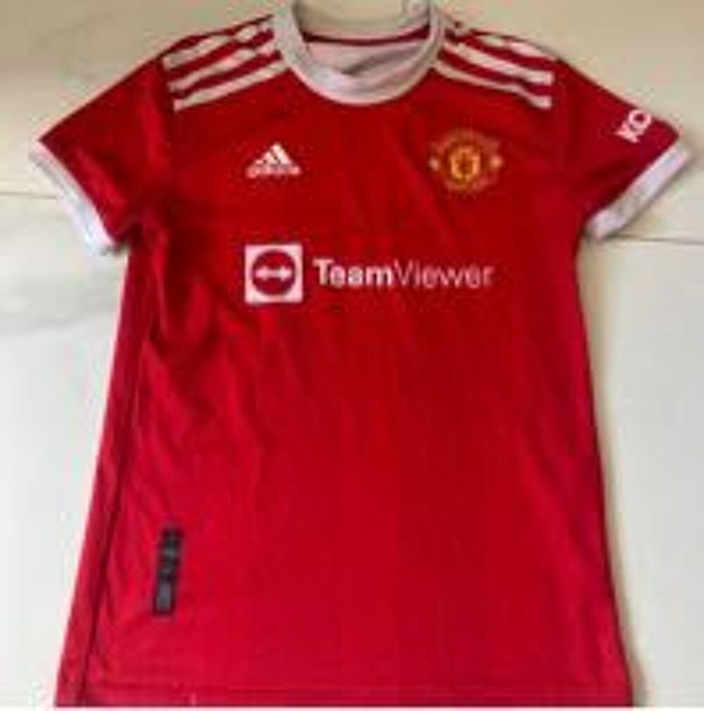 maillot de football &agrave; manche courte Manchester united rouge Vêtements enfants