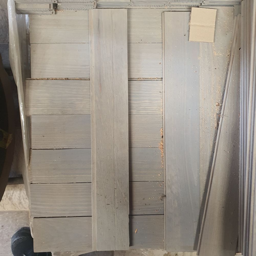 LAMBRIS GRIS - LAMES COURTES (d&eacute;co COURSON Gris) AMENAGEMENT Van, Fourgon Bricolage