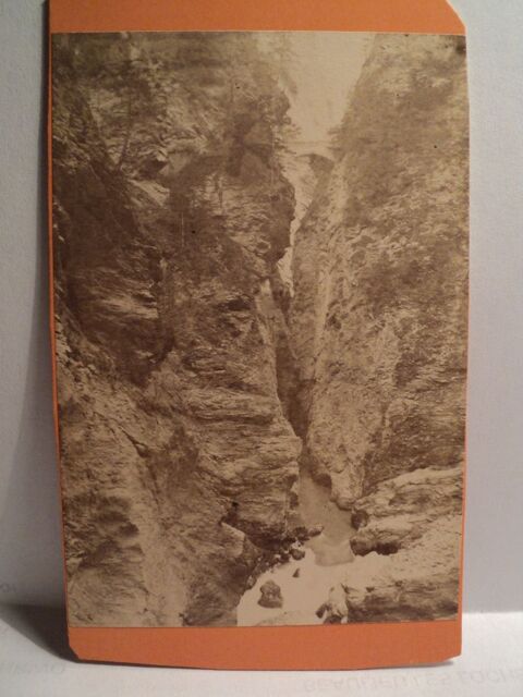 Photo CDV Gorges de la Via Mala Suisse photo Braun ca1880  6 Loches (37)