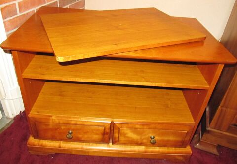 Meuble TV en bois et plateau tournant 55 Vimory (45)