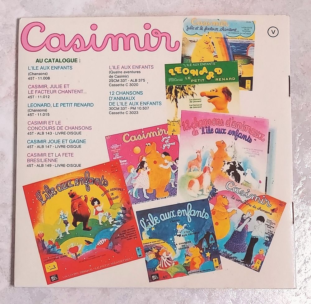 LIVRE-DISQUE 45t EP - CASIMIR ET LE CONCOURS DE CHANSONS CD et vinyles