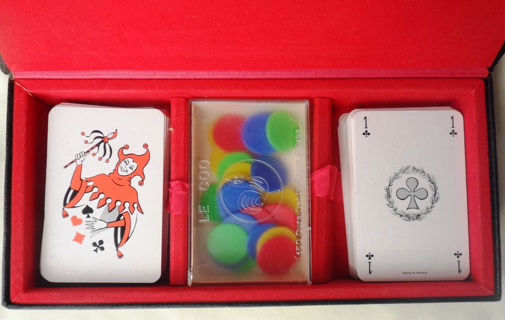 Coffret de jeux de bridge avec 2 jeux de cartes, 1 bloc note Sports