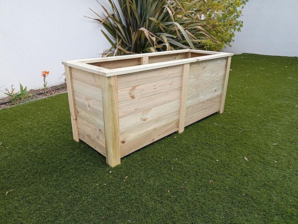 Jardiniere en bois autoclave 140 x 50 x 60 de haut Jardin
