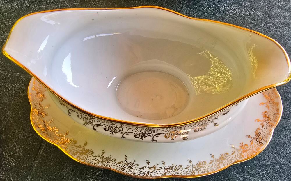 Service &agrave; poisson en porcelaine 1950 Cuisine