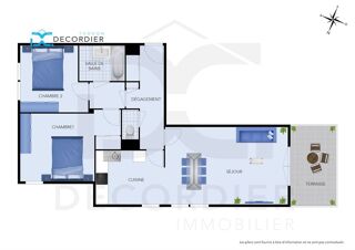  Appartement � vendre 3 pi�ces 69 m�