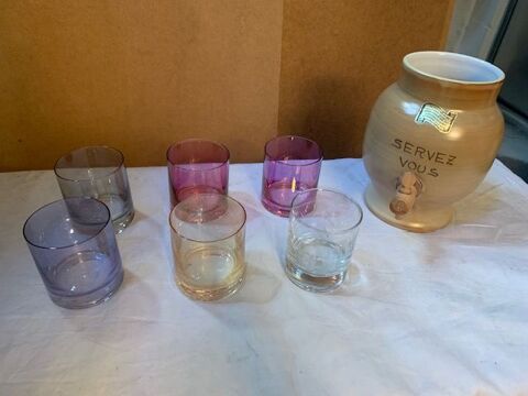 verres couleur / pot en grès 15 Paris 10 (75)