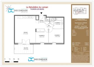  Appartement � vendre 3 pi�ces 64 m�