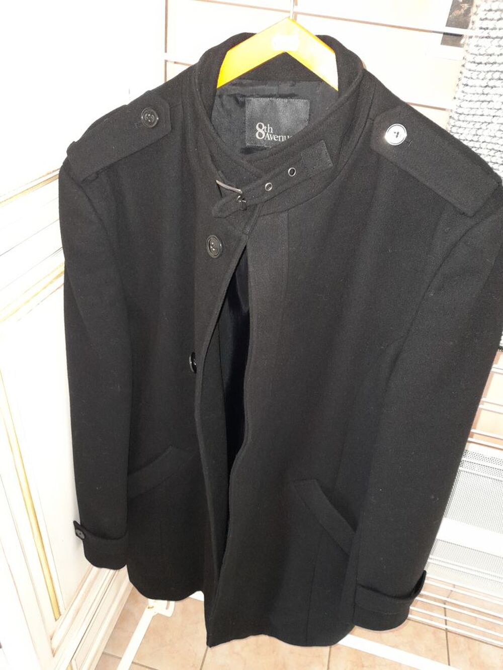 manteau noir homme Vêtements