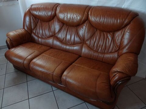 Canap cuir 3 places 250 Mache (25)