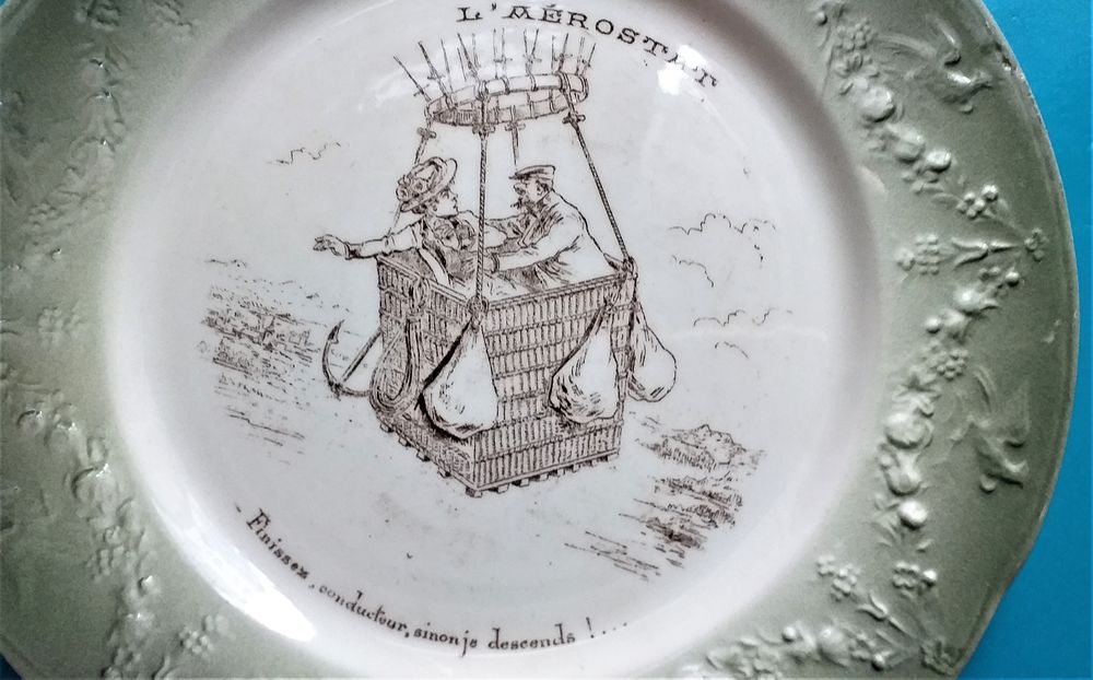 ASSIETTE PARLANTE K &sect; G LUNEVILLE : l'a&eacute;rostat 