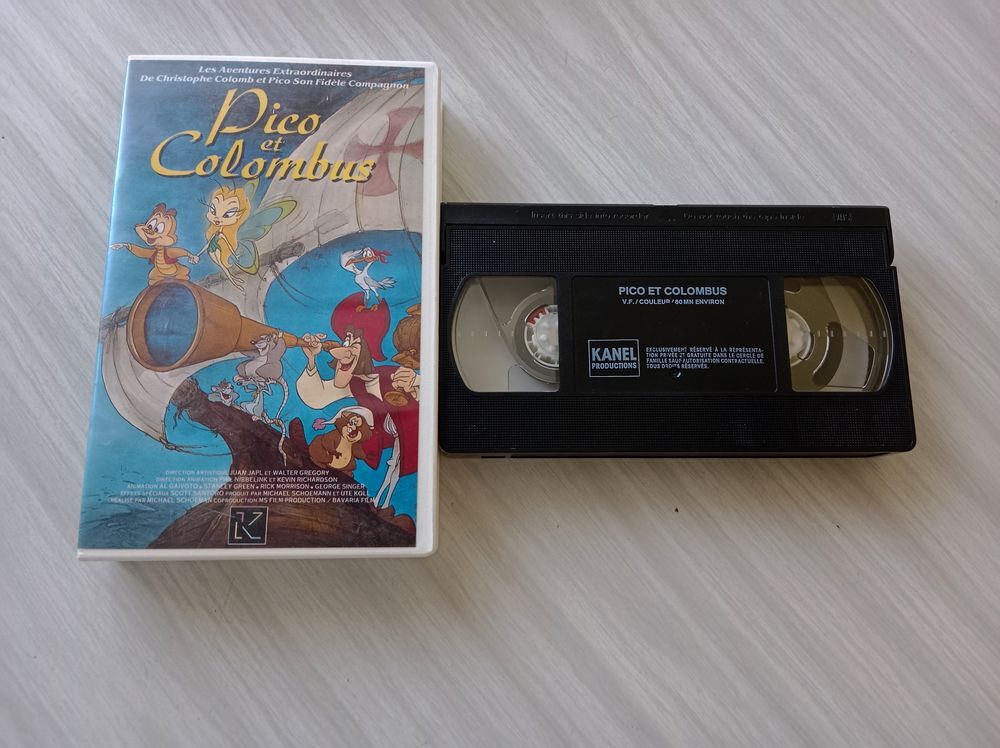 Cassette VHS PICO et COLUMBUS DVD et blu-ray