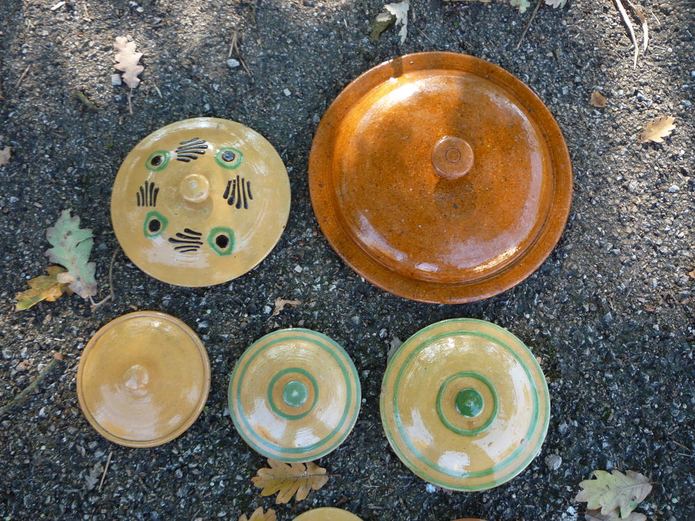 Couvercle faience/poterie Savoie/Alsace Cuisine