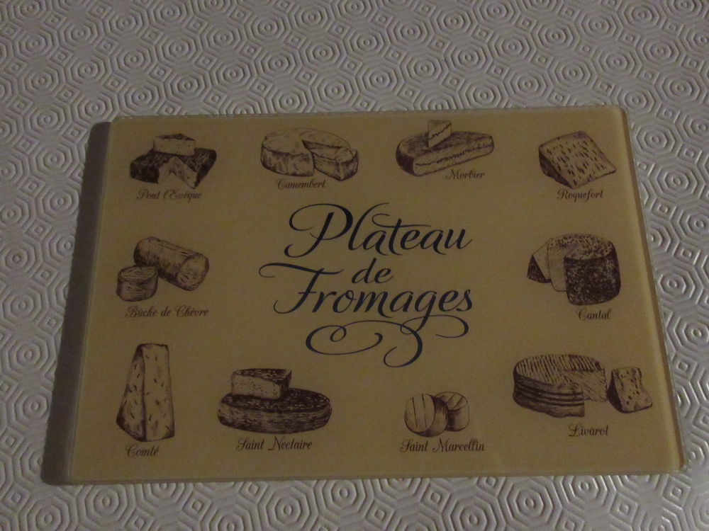 Plateau &agrave; fromages en verre Dcoration