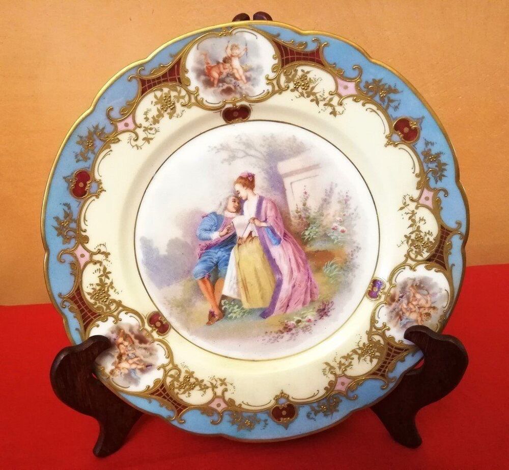 Assiette S&egrave;vres vers 1840 