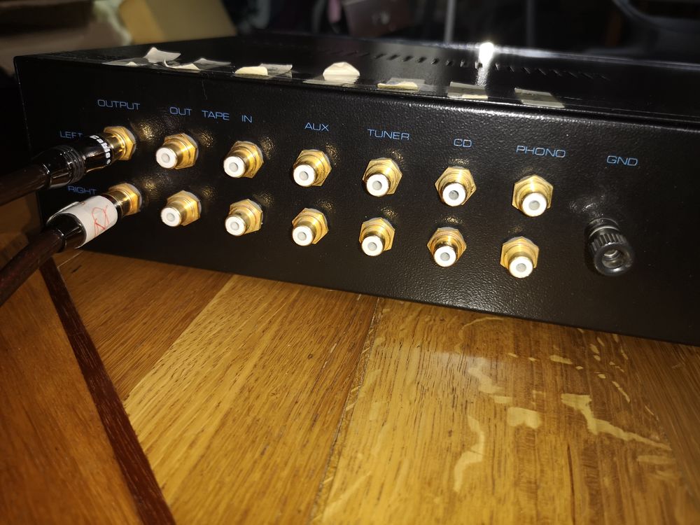 Pr&eacute;ampli &agrave; tubes ORANGE AUDIO, classe A, entr&eacute;e phono MM Audio et hifi
