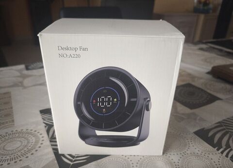 Ventilateur de burea de bureau 100 Vitesses rechargeable USB Puiseaux (45)