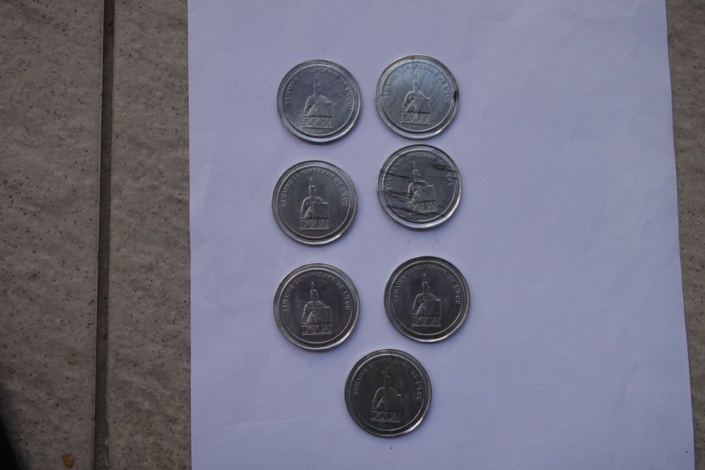 Lot de 6 pi&egrave;ces ECU Union du commerce Douaisien 