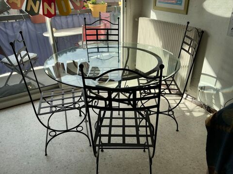 Ensemble table ronde verre maisons du monde Mandelieu-la-Napoule (06)