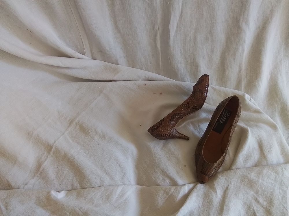 Escarpins neufs en serpent v&eacute;ritable Chaussures