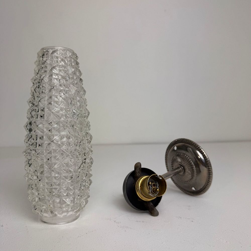 PAIRE D'APPLIQUES " POINTE DE DIAMANT " VINTAGE D�coration