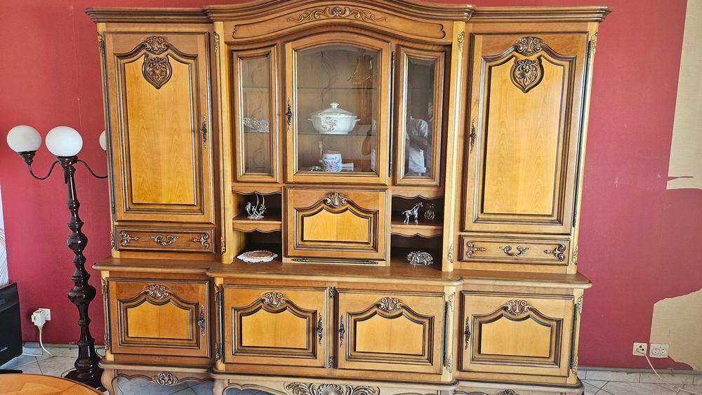 Biblioth&egrave;que / living Novestyle en merisier style Louis XV Meubles
