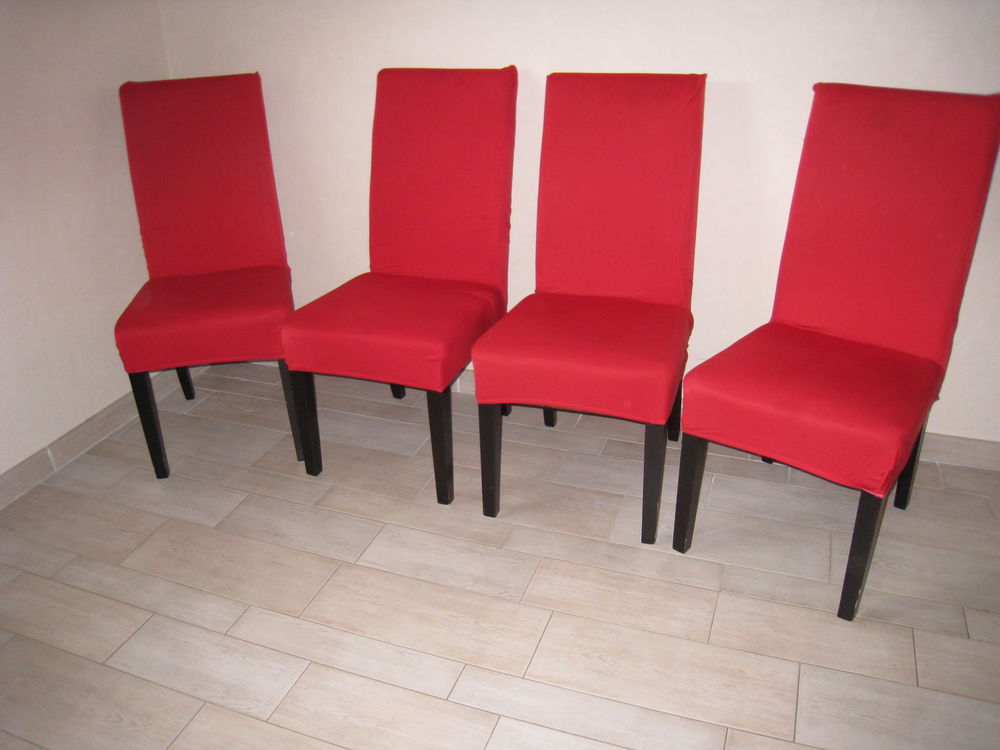 4 chaises en su&eacute;dine imitation cuir vieilli Meubles