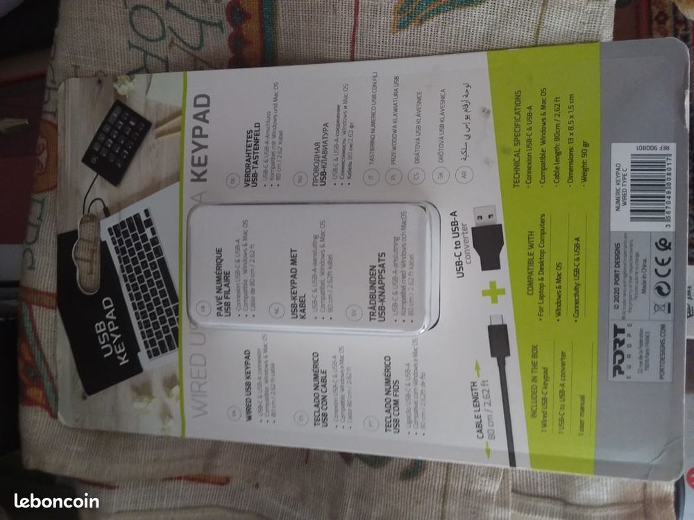 Pave num&eacute;rique usb a/ usb c keypad Matériel informatique